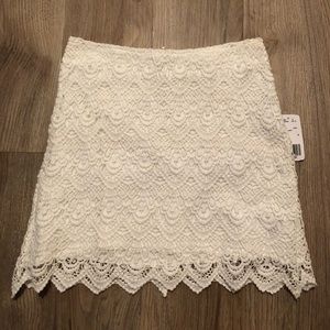 Forever 21 Crochet Skirt Small Ivory